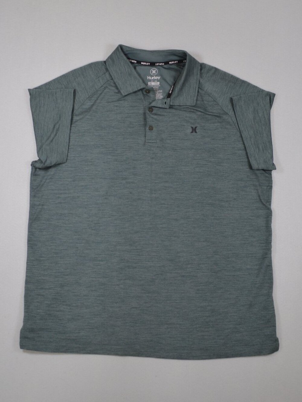 🌊 Hurley Polo Shirt XL Green Athletic Performance Golf Casual - Picture 2 of 9
